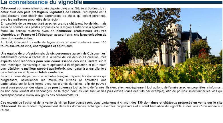 Experts- Connaissance du vignoble