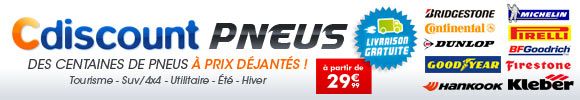 Bandeau Cdiscount Pneus 2012