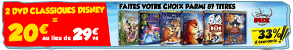 2 DVD Disney = 20€