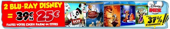 2 Blu-Ray Disney = 25€