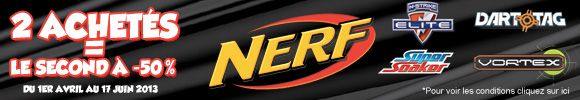 ODR NERF - 2 produits achetés = 2eme 50%