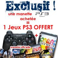 1 manette acheté = 1 jeu offert