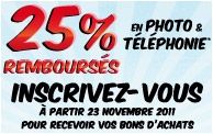 Inscription 25% photo tel